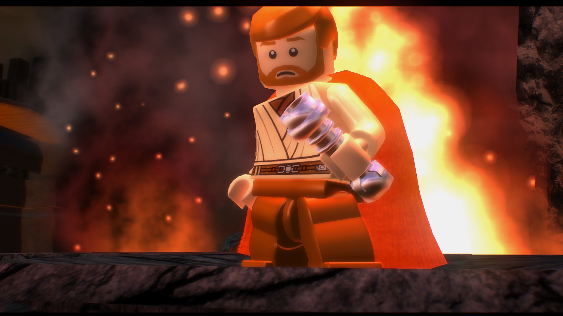 red lego star wars character