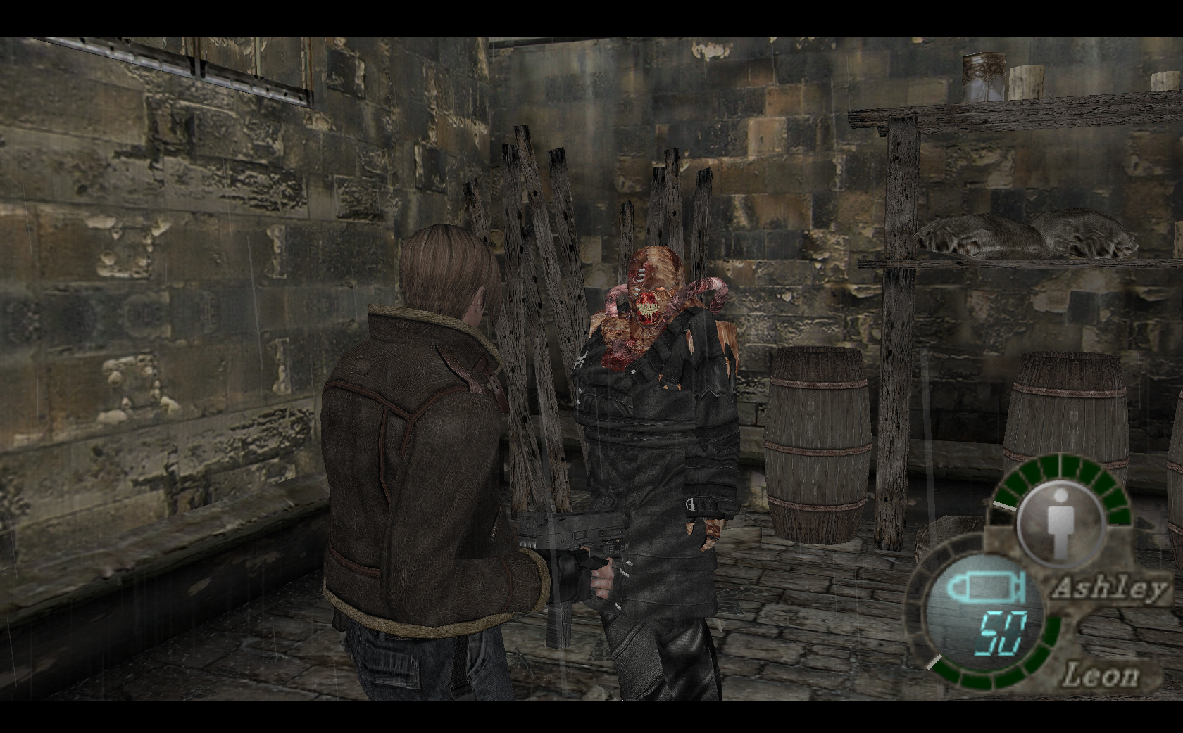 Resident Evil 4 The Trio trying to escape Gameplay PC Mod 