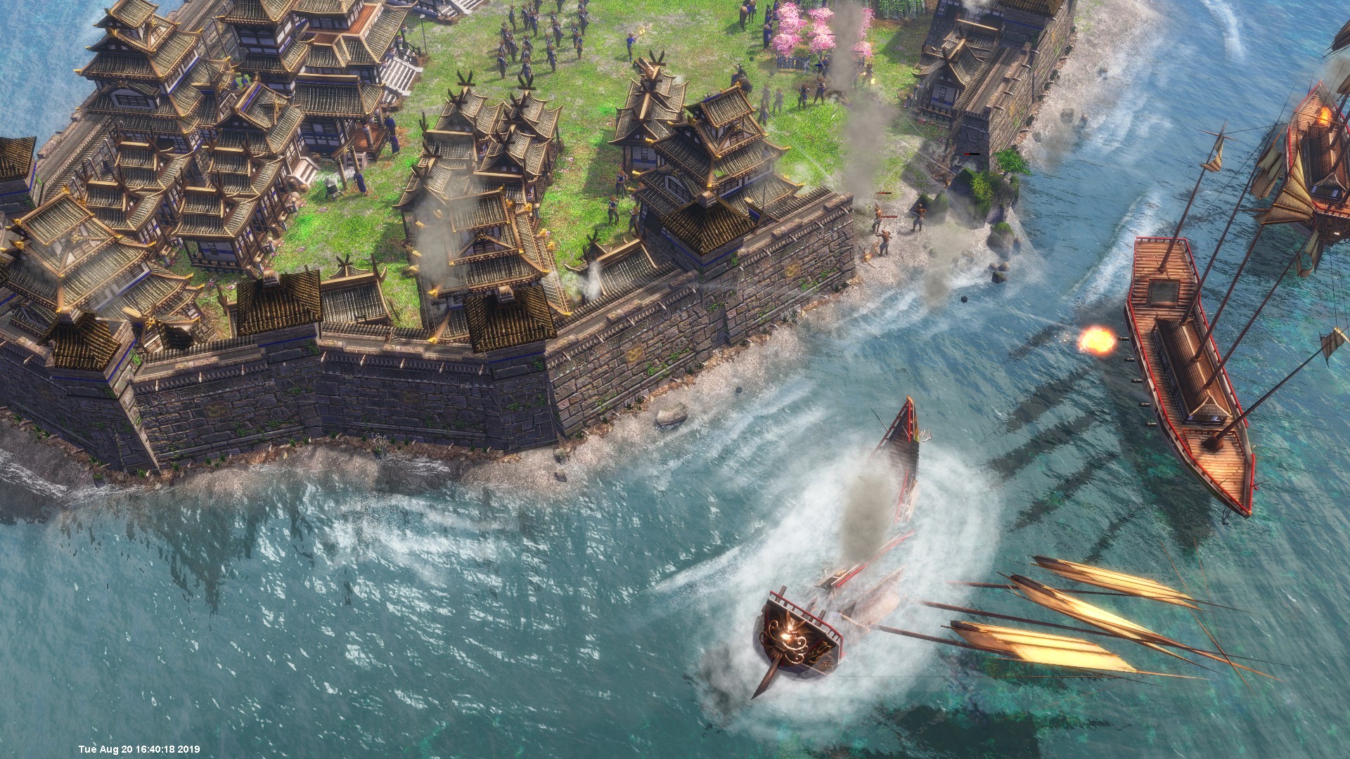 Pirates attacking an Island Fort