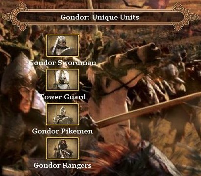 Gondor unique units image - Lord of the Rings mod for Rise of