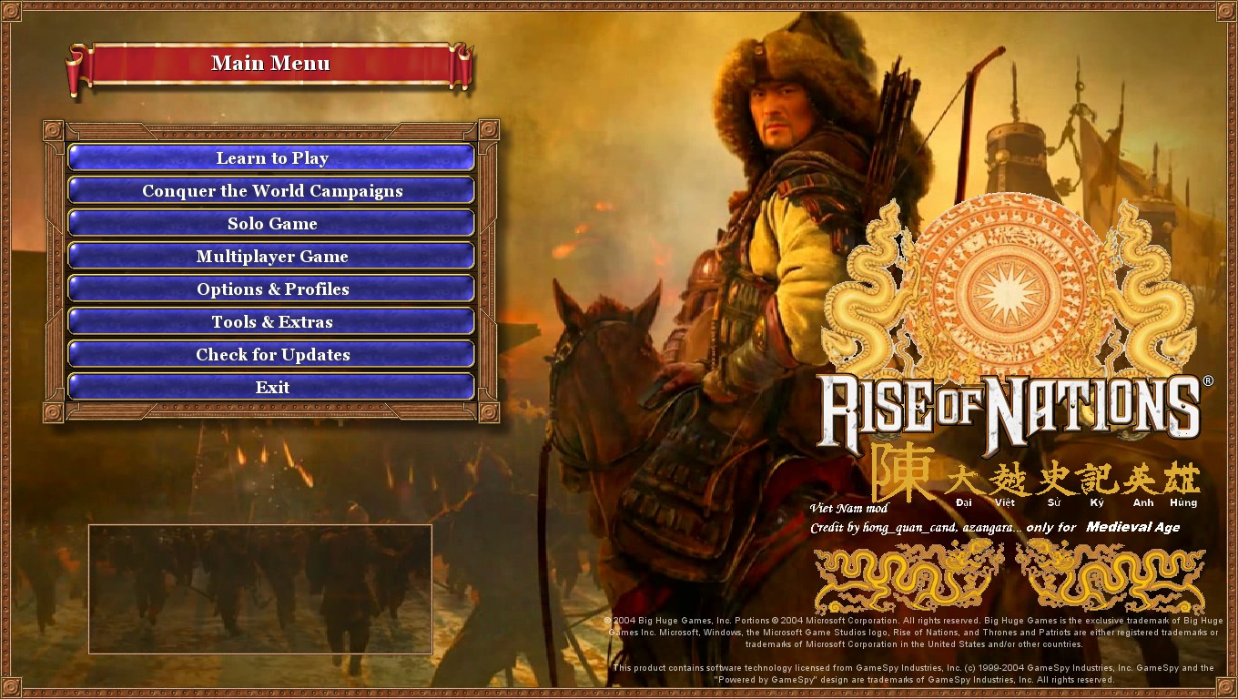 update games rise of nations thrones and patriots