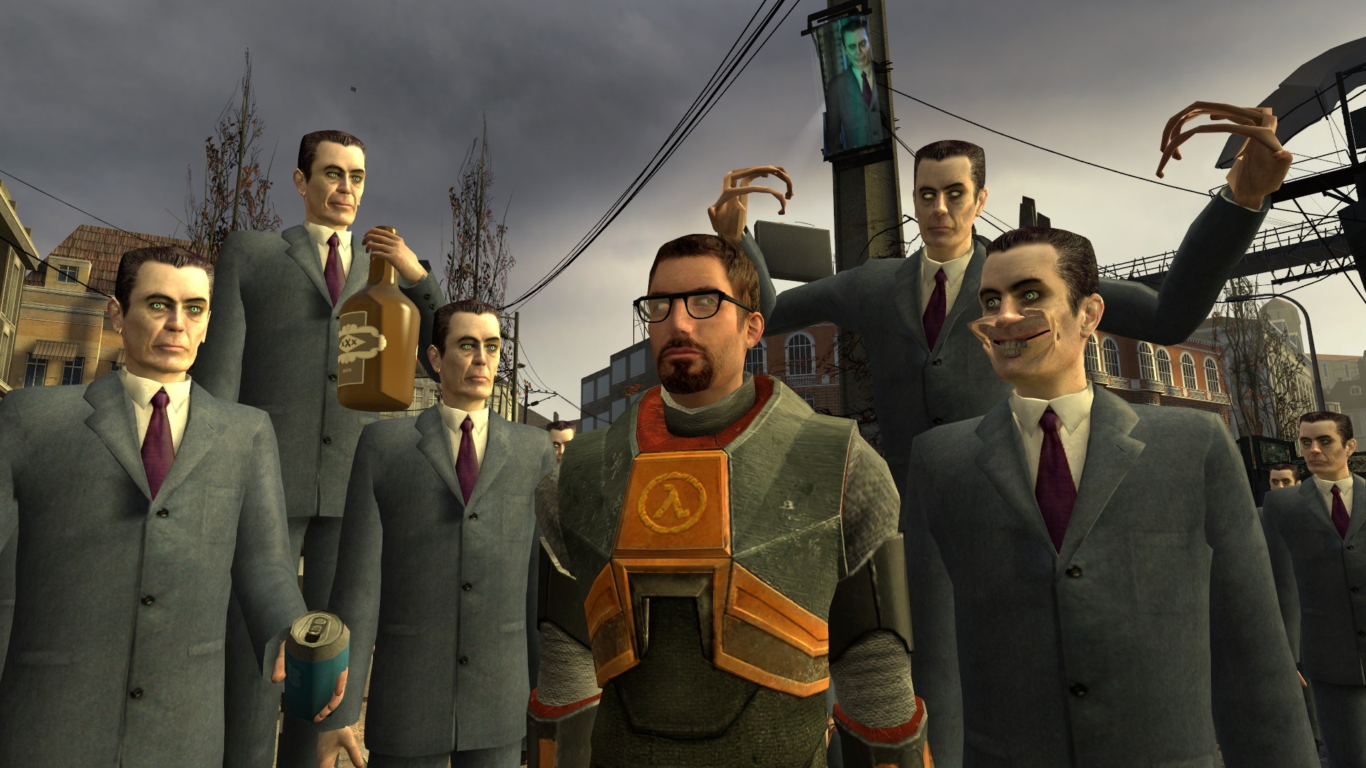 a photo of gman from half life 2 in the style of