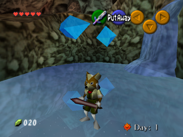 Star Fox 64 ships can be spawned into Zelda: Ocarina of Time without mods