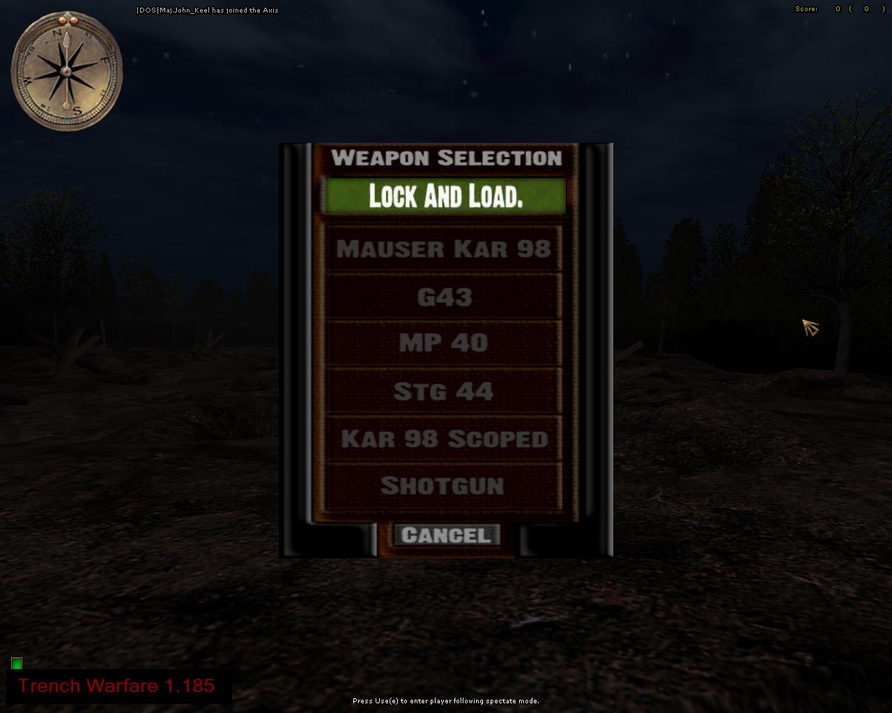 German Menu image Trench Warfare mod for Medal of Honor
