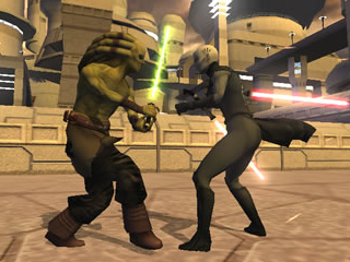 As part of a free update, the lost DLC for Battlefront 2 2005 which added  Asajj Ventress, Kit Fisto, Yavin 4 Arena, Cloud City, and Rhen Var is now  available to download