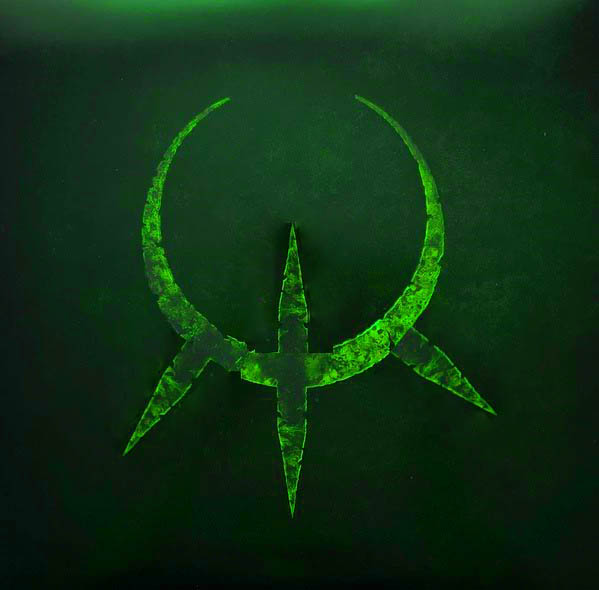 quake logo with cog