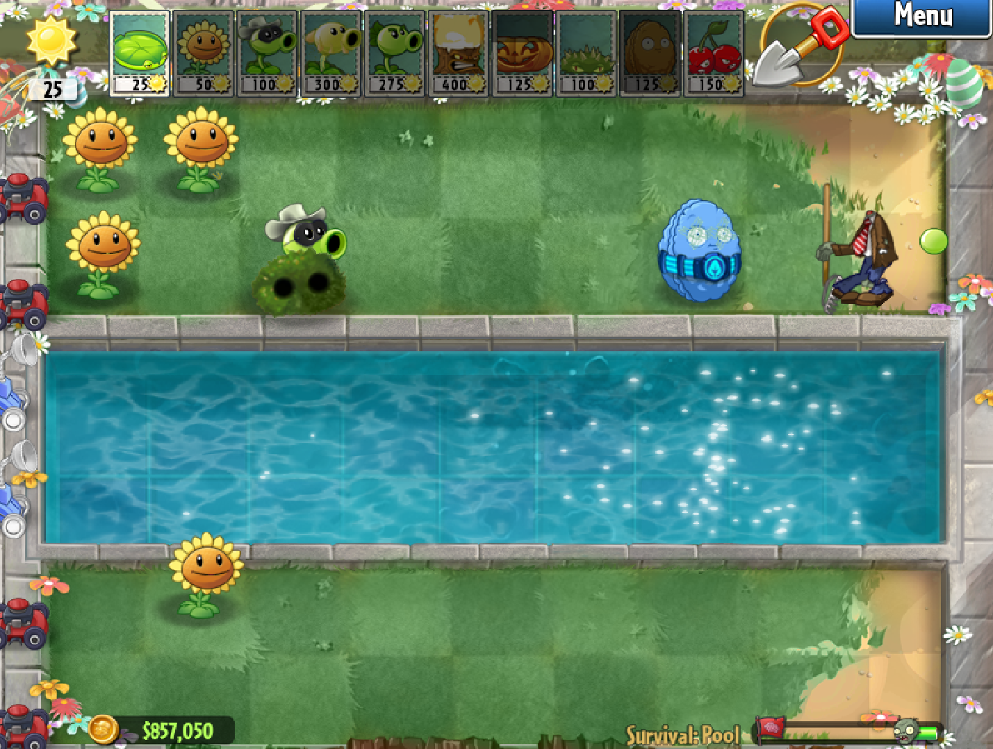 Old Version] Plants Vs. Zombies 2 Mod Pak - Suruival Roof (Hard