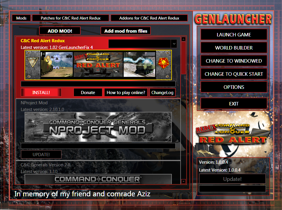 C&C Red Alert Redux On GenLauncher image - ModDB