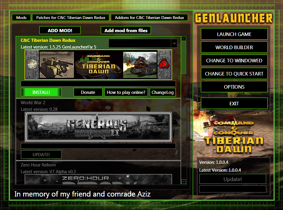 C&c Tiberian Dawn Redux On Genlauncher Image - Moddb