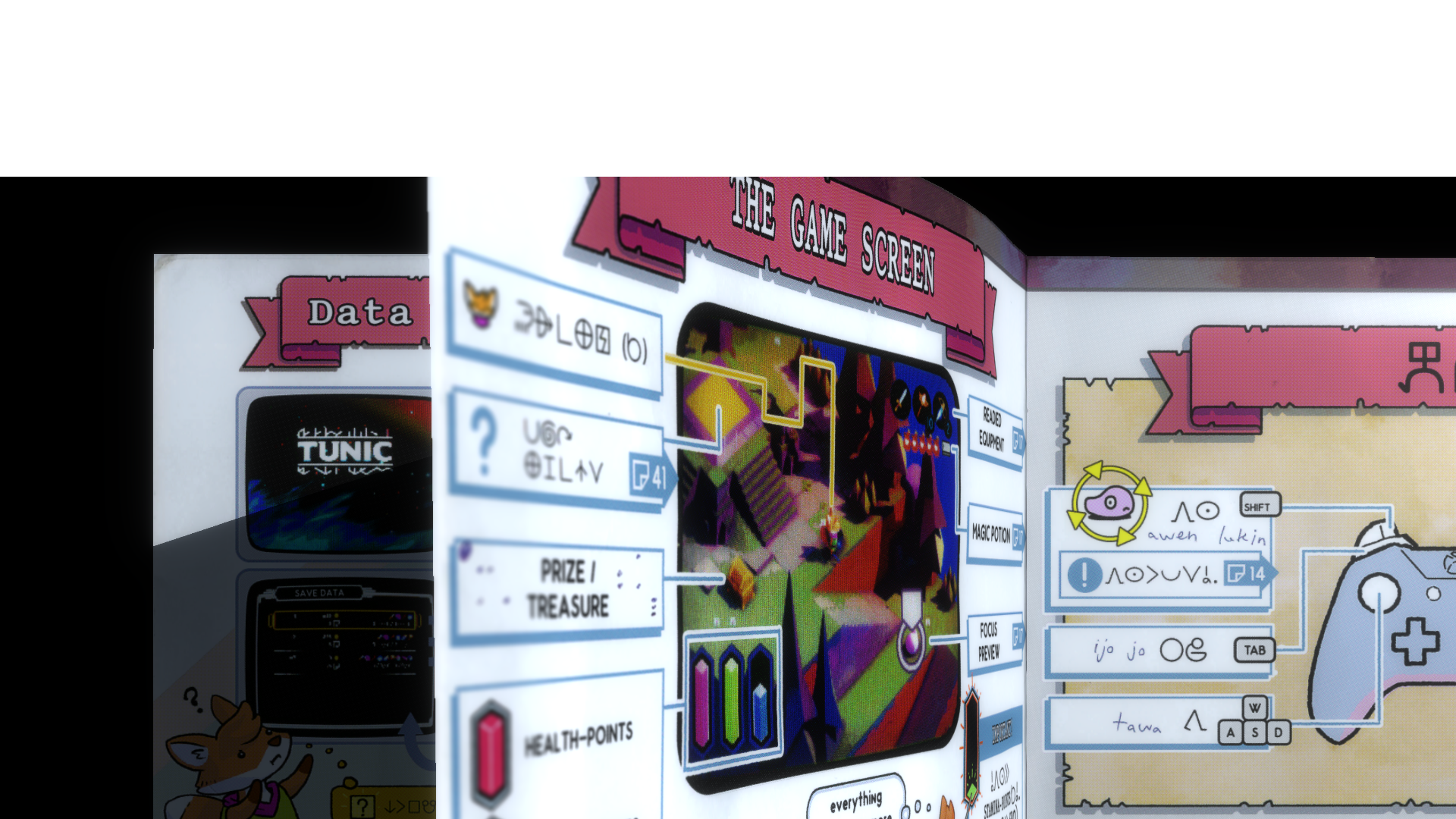 flipping page 1 image - Alternative Language Puzzle mod for Tunic - ModDB