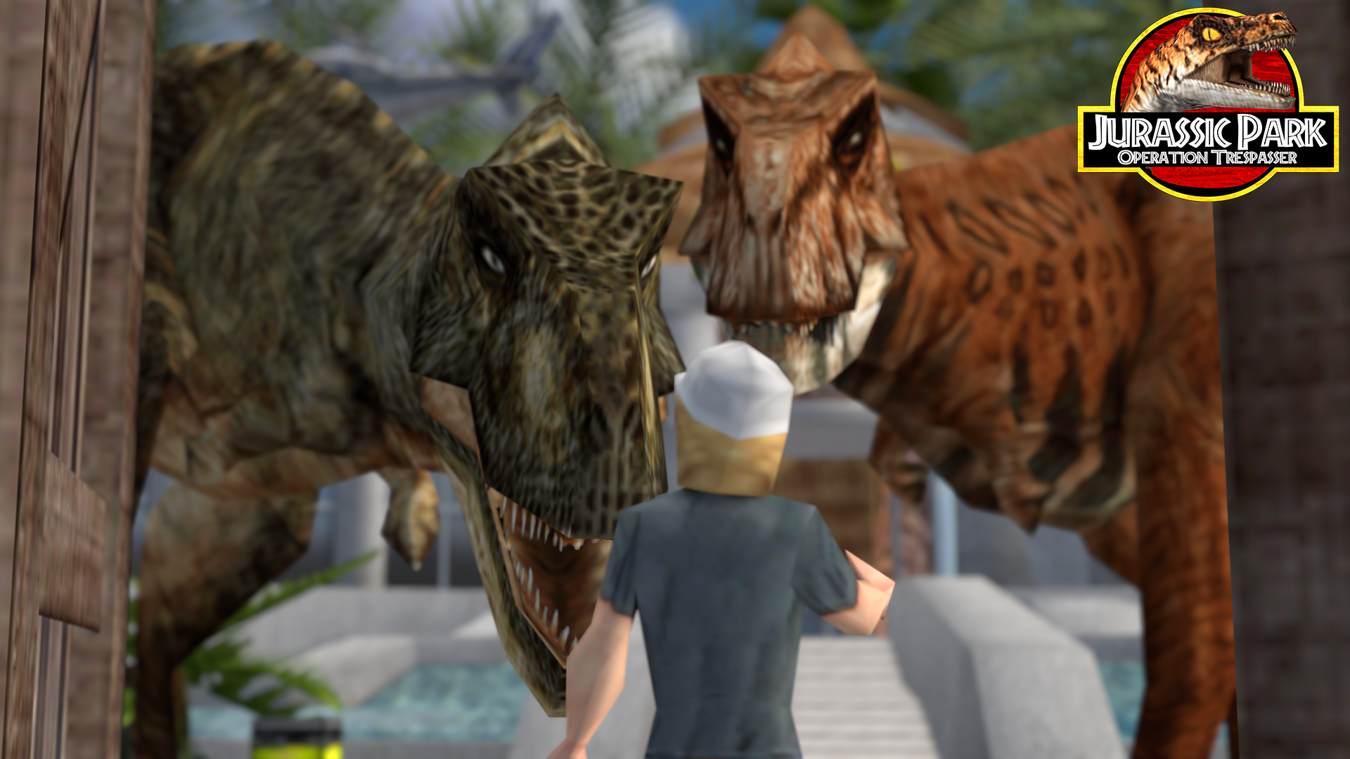 Jpot Tyrannosaurus Pair Render Image Jurassic Park Operation Trespasser Mod For Jurassic Park 8545