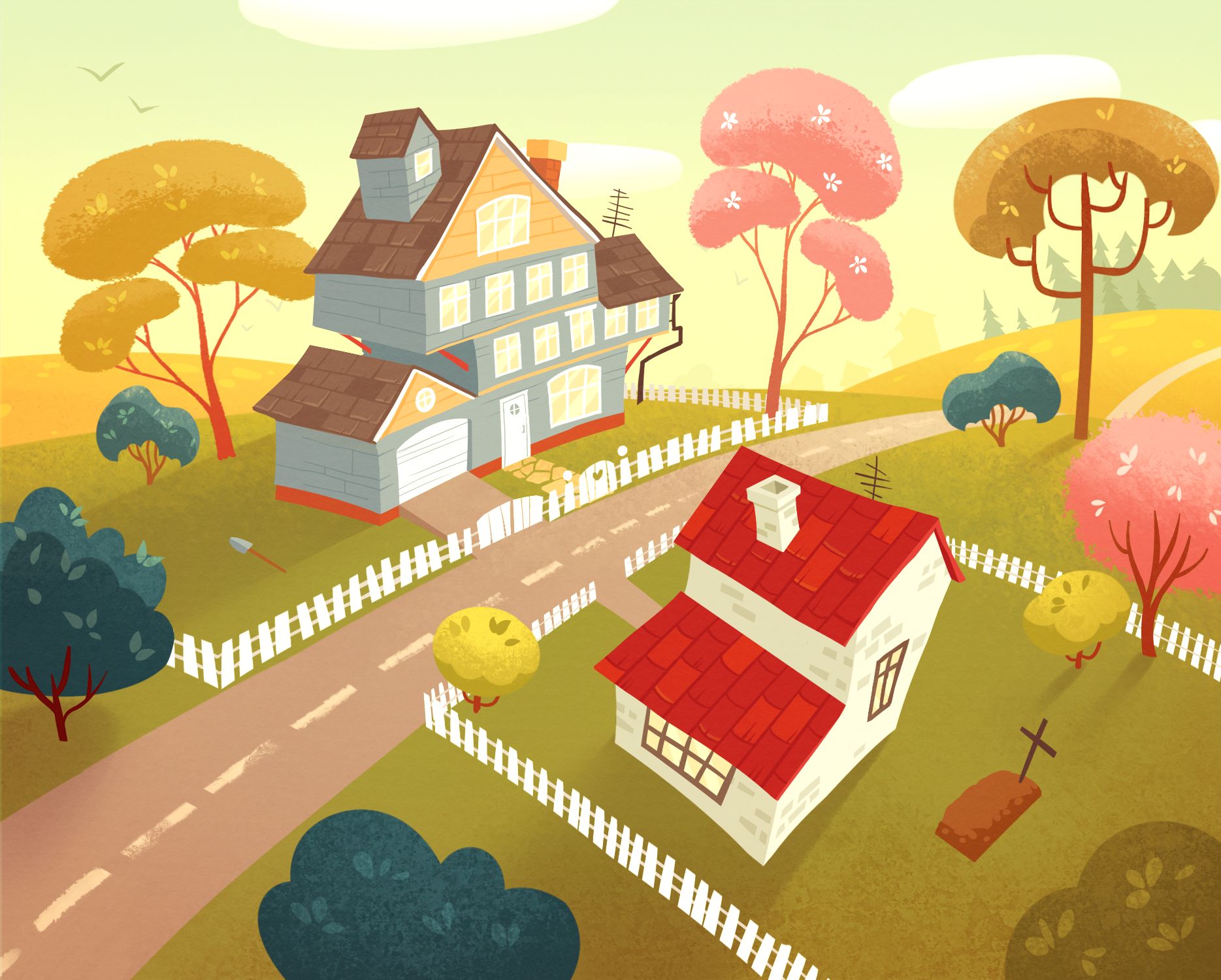 Соседские города. Дом соседа. Hello Neighbor дом. Иллюстрации дом соседи. Сосед рисование.