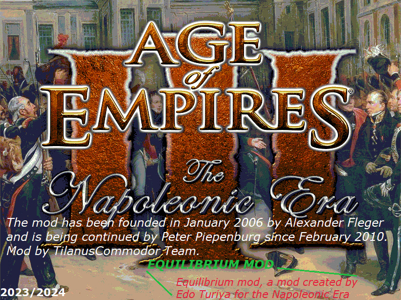 Equilibrium mod 2023/2024 (a mod for AO3 Napoleonic era) for Age of