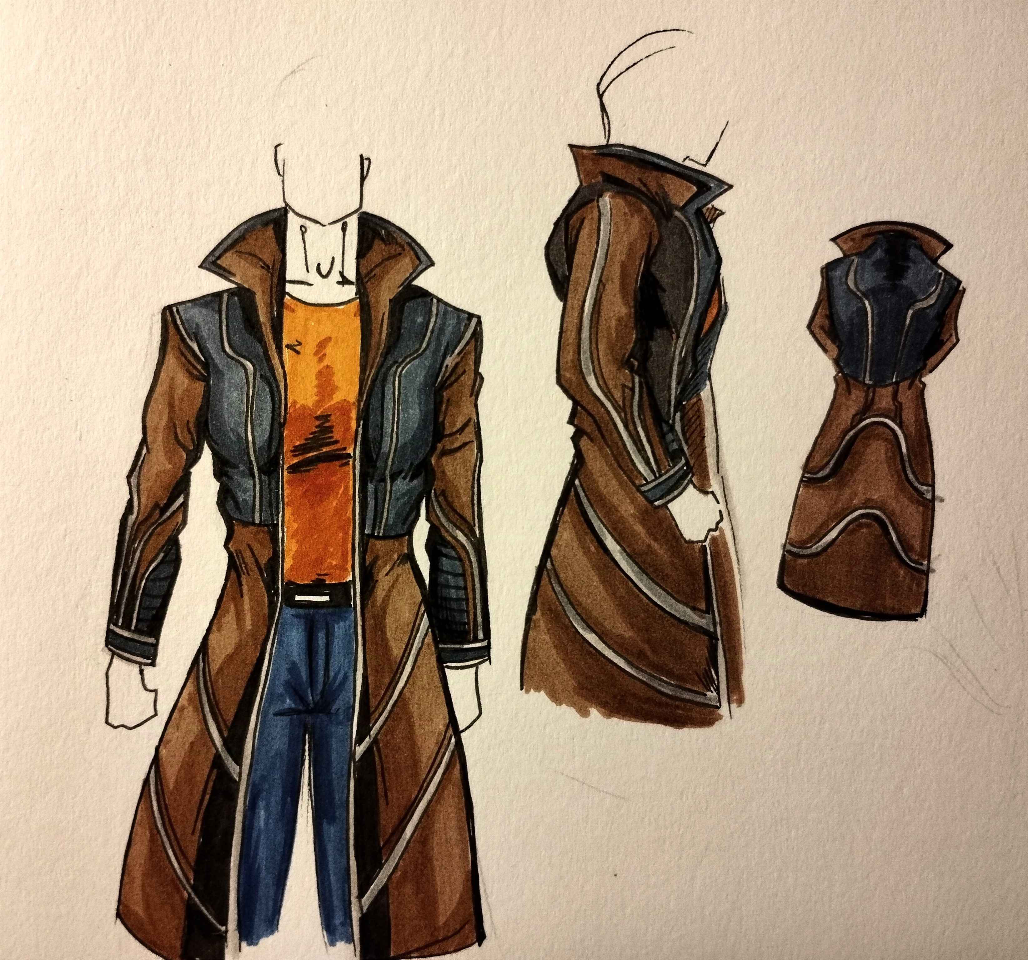 Tiffany's coat concept art by Alkasushi