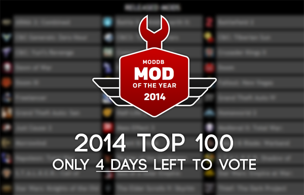 Top 100 Mods of 2014. Only 4 days left to vote!